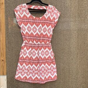 Pink Rose Pink and White Dolman Sleeve Sundress